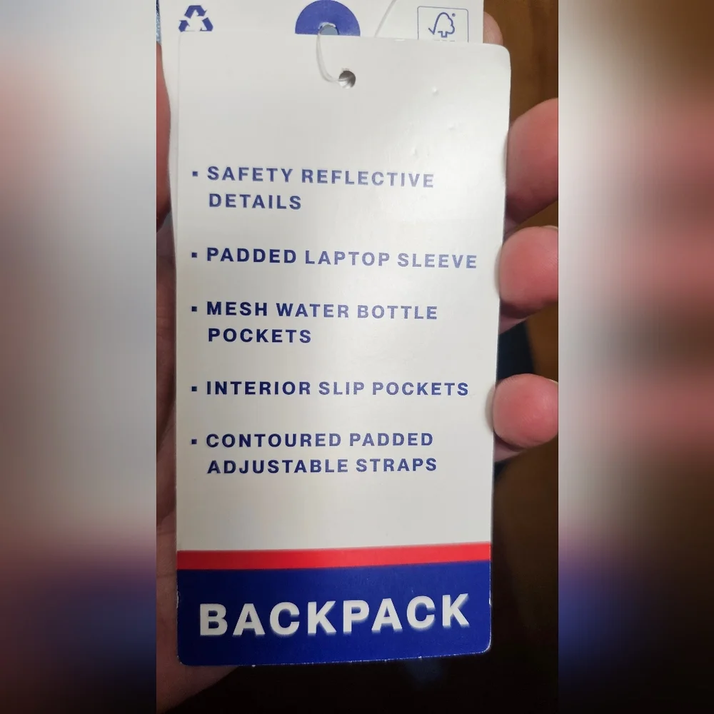 Champion Blue Student Work Backpack Bookbag 17 inch Laptop Bag NEW